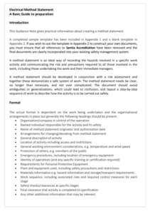 Free Electrical Method Statement Template | Free Word & PDF Templates