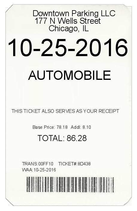 Free Parking Ticket Receipt Template