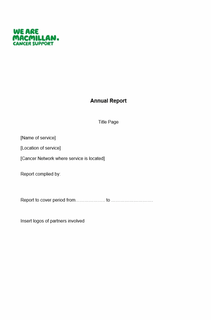 Annual Report Template MS Word