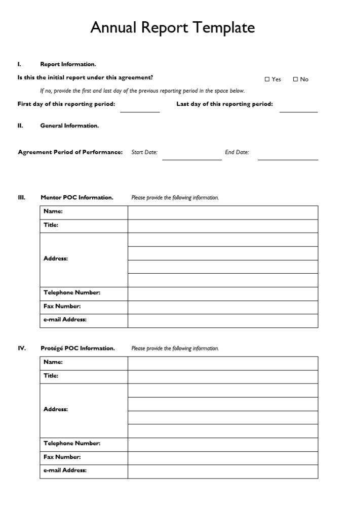 Annual Report Writing Template