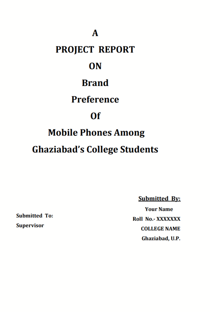 College Project Report Template