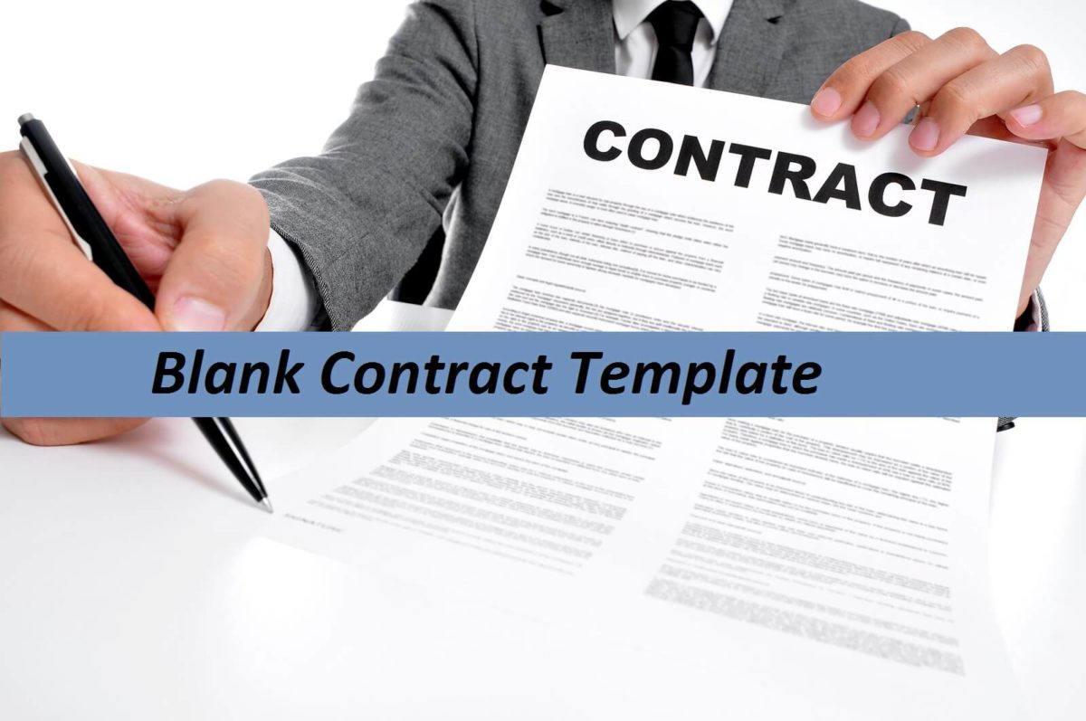 Blank Contract Template Free Word PDF Templates