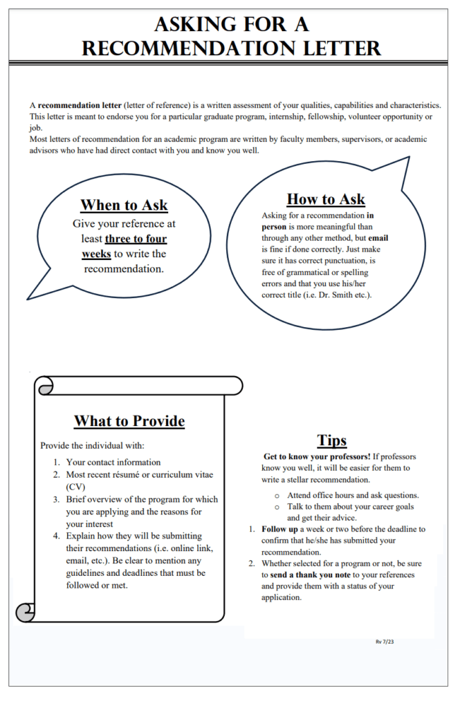Ask for Recommendation Letter Template