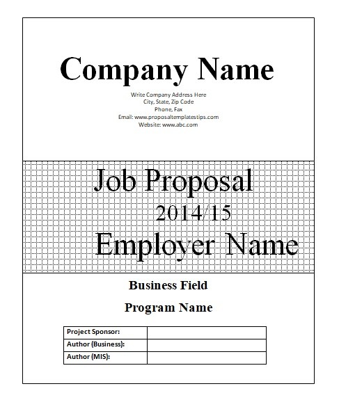 Job Proposal Template