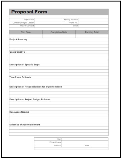 proposal paper size