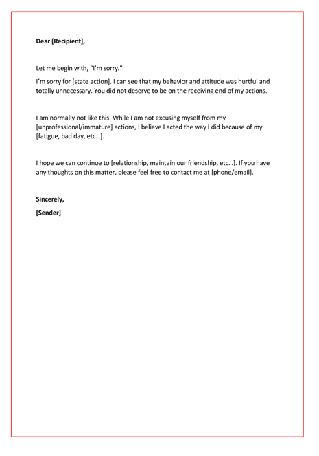 Girlfriend Appeal Letter Sample