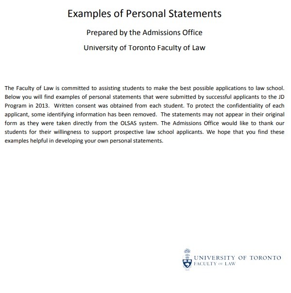 word template for personal statement