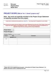 Project Scope Statement Example | Free Word & PDF Templates