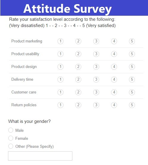 market research attitude survey