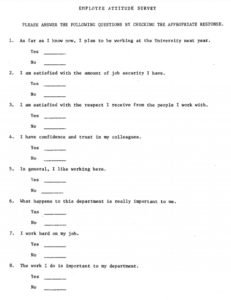 Worker Attitude Survey Template | Free Word &amp; PDF Templates