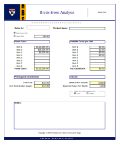 Business Break Even Analysis Template | Free Word & PDF Templates