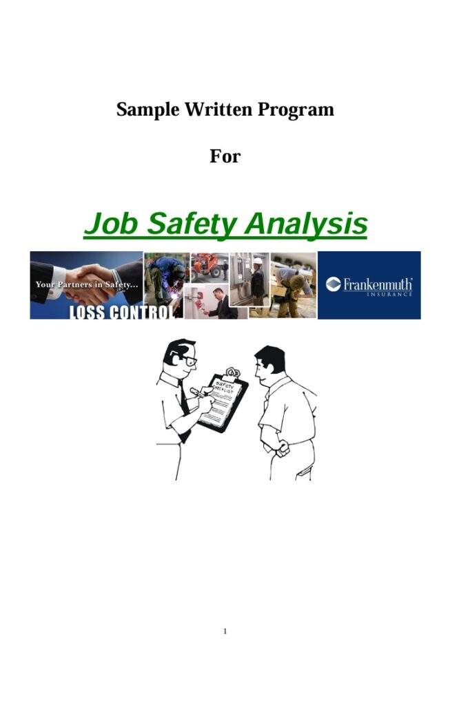 Job Safety Analysis Template PDF