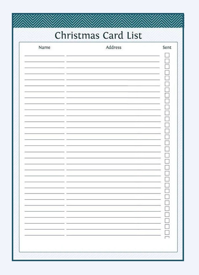 Christmas List Template