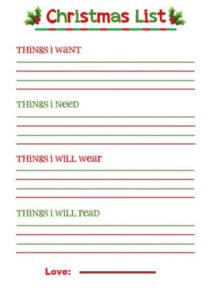 Christmas List Template Free Word PDF Templates Christmas List Template Free Word PDF Templates