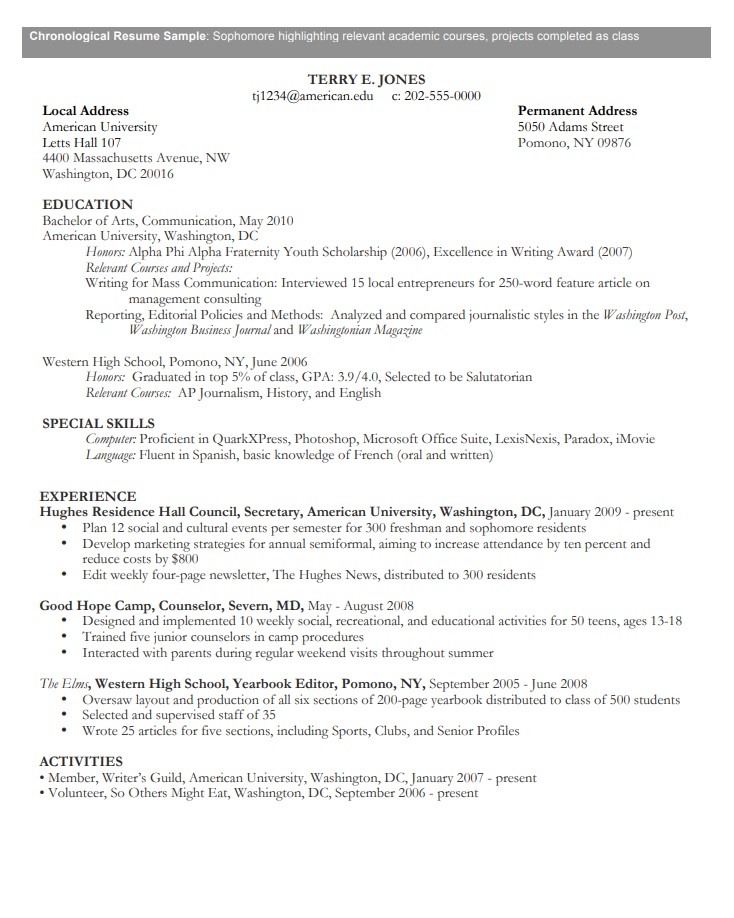 Chronological Resume Templates 12 Free Word Excel PDF Formats chronological-resume-templates-12-free-word-excel-pdf-formats