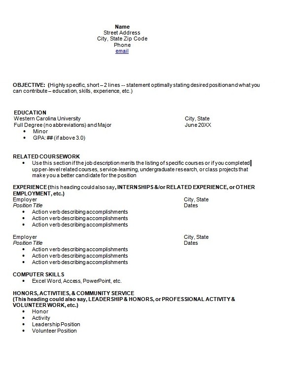 Chronological Resume Templates 12+ Free Word, Excel & PDF Formats