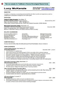 Reverse Chronological Resume Format Free Word PDF Templates